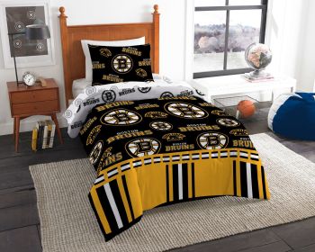 Boston Bruins OFFICIAL NHL Twin Bed In Bag Set