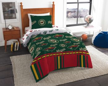 Minnesota Wild OFFICIAL NHL Twin Bed In Bag Set