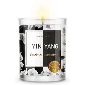 Magnificent 101 Set of 3 Long-Lasting Yin Yang Aromatherapy Candles10.5 Oz - 42-Hour Burn 100% Soy Wax, Herbs Ideal for Meditation