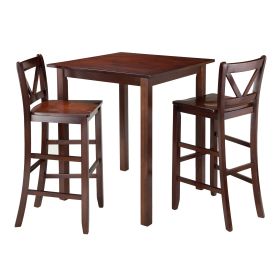 Parkland 3-Pc High Table with 2 Bar V-Back Stools