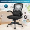 Ergonomic Desk Chair with Lumbar Support and Flip-up Armrest