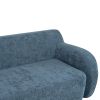 U_Style 81.5'' Minimalist Curved Upholstered Sofa, 3-Seat Modular Casual Sofa for Living Room, Bedroom, and Apartments