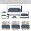 U_Style 81.5'' Minimalist Curved Upholstered Sofa, 3-Seat Modular Casual Sofa for Living Room, Bedroom, and Apartments