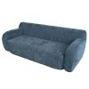 U_Style 81.5'' Minimalist Curved Upholstered Sofa, 3-Seat Modular Casual Sofa for Living Room, Bedroom, and Apartments