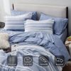 Blue 7 Pieces Bed in A Bag Queen with Comforter, Bedding Sets Queen