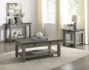 Coffee and Antique Gray Finish 1pc End Table with Drawer Bottom Shelf Wooden Living Room Furniture Side Table