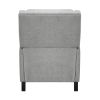 Modern Home Furniture Reclining Chair 1pc Gray Textured Fabric Upholstered Nailhead Trim Solid Wood Frame Self-Reclining Motion Chair