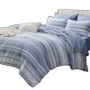 Blue 7 Pieces Bed in A Bag Queen with Comforter, Bedding Sets Queen