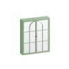 23.62 "Vintage Two Door Wall Cabinet with Mirror, Three-level Entrance Storage Space for Living Room, Bathroom, Dining Room, Green