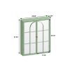 23.62 "Vintage Two Door Wall Cabinet with Mirror, Three-level Entrance Storage Space for Living Room, Bathroom, Dining Room, Green