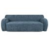 U_Style 81.5'' Minimalist Curved Upholstered Sofa, 3-Seat Modular Casual Sofa for Living Room, Bedroom, and Apartments