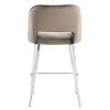 Bar Chair.Dining Chair.Stylish and Comfortable Velvet Bar Stool.with High-Density Foam Chair,Durable Electroplated Metal Legs