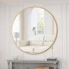 Wall Mirror 48 Inch Oversized Big Size Gold Circular Mirror Metal Framed Mirror Round Vanity Mirror Dressing Mirror, for Bathroom, Living Room