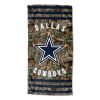 Cowboys OFFICIAL NFL Realtree "Stripes" Beach Towel; 30" x 60"