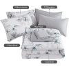 White 7 Pieces Bed in A Bag, Soft Lightweight Microfiber White Comforter Sets with Sheets and Pillows, Queen