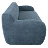 U_Style 81.5'' Minimalist Curved Upholstered Sofa, 3-Seat Modular Casual Sofa for Living Room, Bedroom, and Apartments