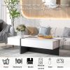 Contemporary Rectangle Design Living Room Furniture, Modern High Gloss Surface Cocktail Table, Center Table for Sofa or Upholstered Chairs