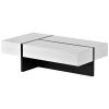 Contemporary Rectangle Design Living Room Furniture, Modern High Gloss Surface Cocktail Table, Center Table for Sofa or Upholstered Chairs