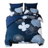 Blue 7 Pieces Bed in A Bag, Soft Microfiber Complete Bedding Sets Boho Comforter Set for All Season, Queen