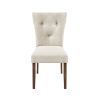 Dining Chairs Set of 2, Upholstered Kitchen & Dining Room Chairs(Cream)