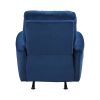 Modern Living Room 1pc Power Rocker Reclining Chair Blue Velvet Upholstery Solid Wood Frame Luxury Home Furniture