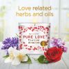 Magnificent 101 Long Lasting Pure Love Aromatherapy Candle with Florals & Oils14 Oz - 56 Hour Burn Time Soy Wax Candle for True Love Attraction