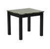 Contemporary Black Faux Marble Top 1x Coffee Table and 2x End Tables 3pc Coffee Table Set Living Room Furniture