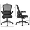 Ergonomic Desk Chair with Lumbar Support and Flip-up Armrest