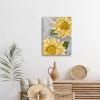 Sunflower Wall Art Bathroom Decor Flower Canvas Wall Art Sunflower Pictures Wall Decor Floral Prints Painting Framed Artwork for Bedroom Living Room H