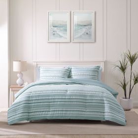 Duvet Cover Set, Cotton Bedding with Matching Shams & Button Closure, All Season Home Decor (Clearwater Cay Blue,) (Color: Queen Duvet)