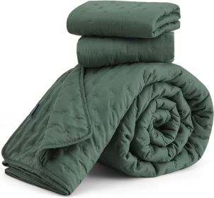 Bedsure Extra Long Quilt Set - Soft Ultrasonic - Clover Bedspread - Lightweight Bed Coverlet for All Seasons, Twin, Queen, King (Color: Dark Green, size: King)