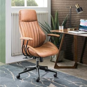 Ergonomic Office Chair Home Office Desk Chair (Color: Dark Coffee-mid Back)