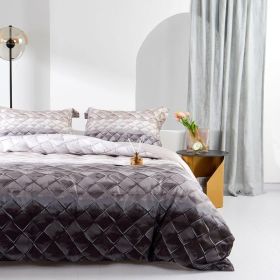 100% Long-Staple Cotton Duvet Cover Set,Pattern Printed Comforter Cover 3pcs, Ultra Soft & Breathable Bedding Set (Color: Light Gray(walker, size: CaliforniaKing104x98)