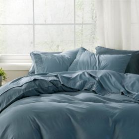 Bedsure Soft Sheet Set - Hotel Luxury, Easy Care Polyester Microfiber Cooling Bed Sheet Set (Color: Mineral Blue, size: California King)