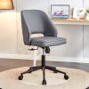 Modern home PU office chair adjustable 360 ¬∞ rotating chair engineering plastic armless rotating computer chair with wheels living room bedroom offic