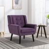 Modern Soft Velvet Material Ergonomics Accent Chair Living Room Chair Bedroom Chair Home Chair With Black Legs For Indoor Home