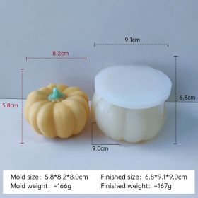 Halloween Pumpkin Silicone Mold DIY Aromatherapy Candles Drip Resin Plaster Ornaments Mould Handmade Soap Candle Making (variation: 4)