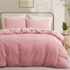 100% Washed Cotton Duvet Cover Set, Durable Fade-Resistant Natural Bedding Set (No Comforter)