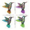 1pc/4pcs, Metal Hummingbird Wall Art Decor, Metal Birds Outdoor Wall Sculpture Decoration Hanging, Room Decor, Home Decor, Wedding Decor