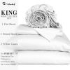 4 Pc Bed Sheet Sets Mattress Pad 100% Pure Cotton Double Bed Sheets Set of Posters 1000 Thread Count Sheets Set King Size Home