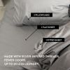 Luxe Cooling Bed Sheets ‚ÄìStone Fitted Sheet Sets Queen‚Äì 4 Piece Linen Silver Infused Bedspreads for King Size Bed Cover Arranged