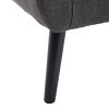 Modern Soft Linen Material Ergonomics Accent Chair Living Room Chair Bedroom Chair Home Chair With Black Legs For Indoor Home