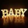 Alphabet Letter LED Lights Luminous Number Lamp Decor Battery Night Light for home Wedding Birthday Christmas party Decoration