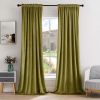 Curtains Thermal Insulated Blackout Curtain Drapes for Bedroom Living Room Darkening Long Curtains Panels Rod Pocket Set of 2