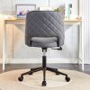 Modern home PU office chair adjustable 360 ¬∞ rotating chair engineering plastic armless rotating computer chair with wheels living room bedroom offic