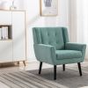 Modern Soft Velvet Material Ergonomics Accent Chair Living Room Chair Bedroom Chair Home Chair With Black Legs For Indoor Home