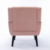 Modern Soft Velvet Material Ergonomics Accent Chair Living Room Chair Bedroom Chair Home Chair With Black Legs For Indoor Home