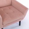 Modern Soft Velvet Material Ergonomics Accent Chair Living Room Chair Bedroom Chair Home Chair With Black Legs For Indoor Home