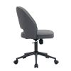 Modern home PU office chair adjustable 360 ¬∞ rotating chair engineering plastic armless rotating computer chair with wheels living room bedroom offic