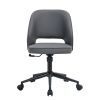 Modern home PU office chair adjustable 360 ¬∞ rotating chair engineering plastic armless rotating computer chair with wheels living room bedroom offic